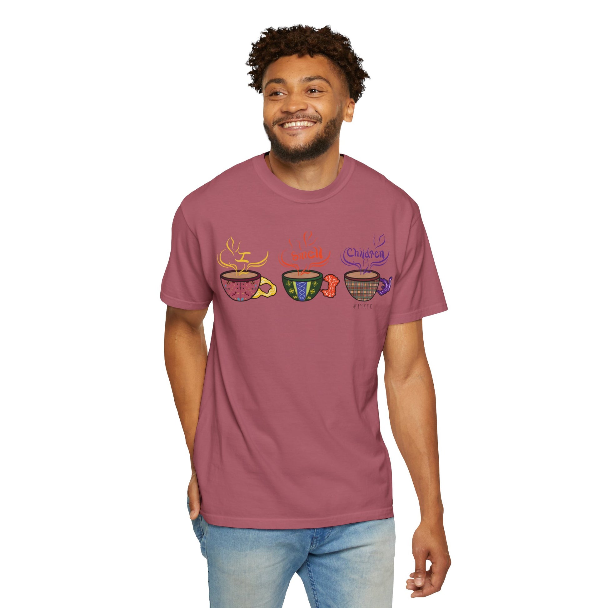 I Smell Children Comfort Colors T-shirt, Hocus Pocus Halloween Shirt, Coffee Cup Tee,  Witches tee