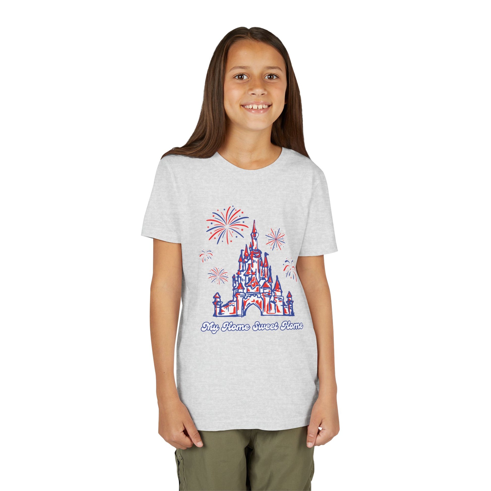My Home Sweet Home, 4th of July, Magical Disney Youth Tee, Family Shirts, Disney, Castle, Fireworks, Kids shirt