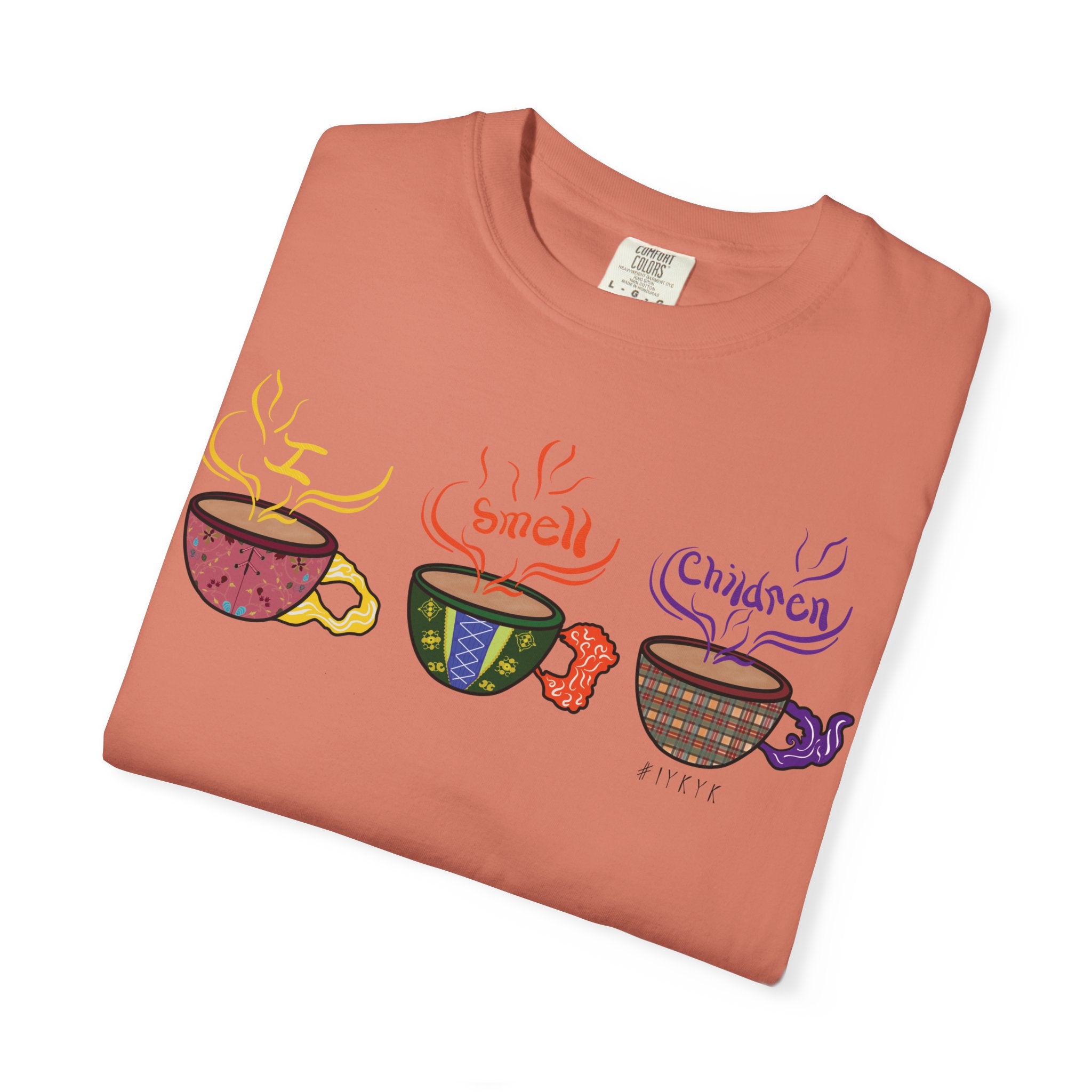I Smell Children Comfort Colors T-shirt, Hocus Pocus Halloween Shirt, Coffee Cup Tee,  Witches tee