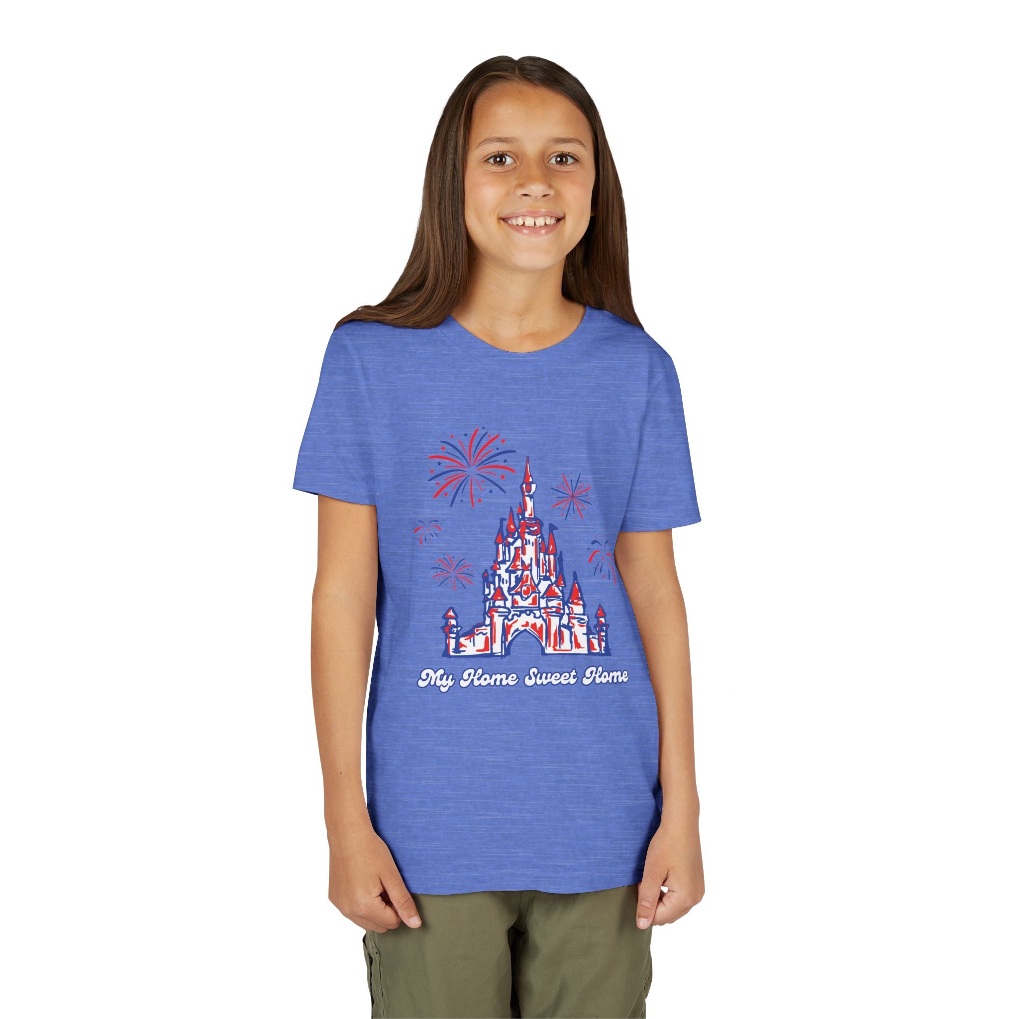 My Home Sweet Home, 4th of July, Magical Disney Youth Tee, Family Shirts, Disney, Castle, Fireworks, Kids shirt