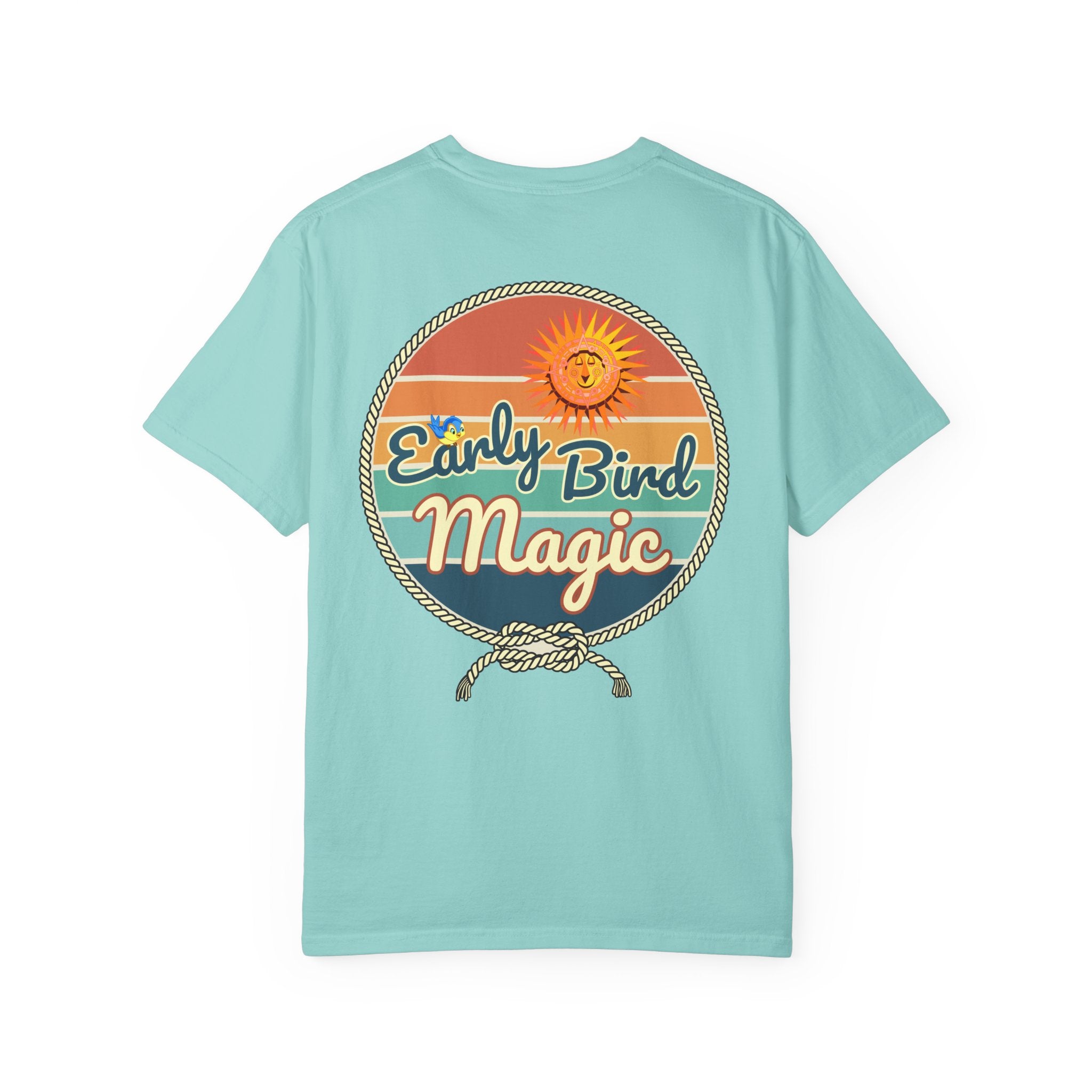 Early Bird Magic, Double Sided Tee, Adult Disney T-Shirt, Rope Drop, Vintage Look, Story Telling, Comfort Colors