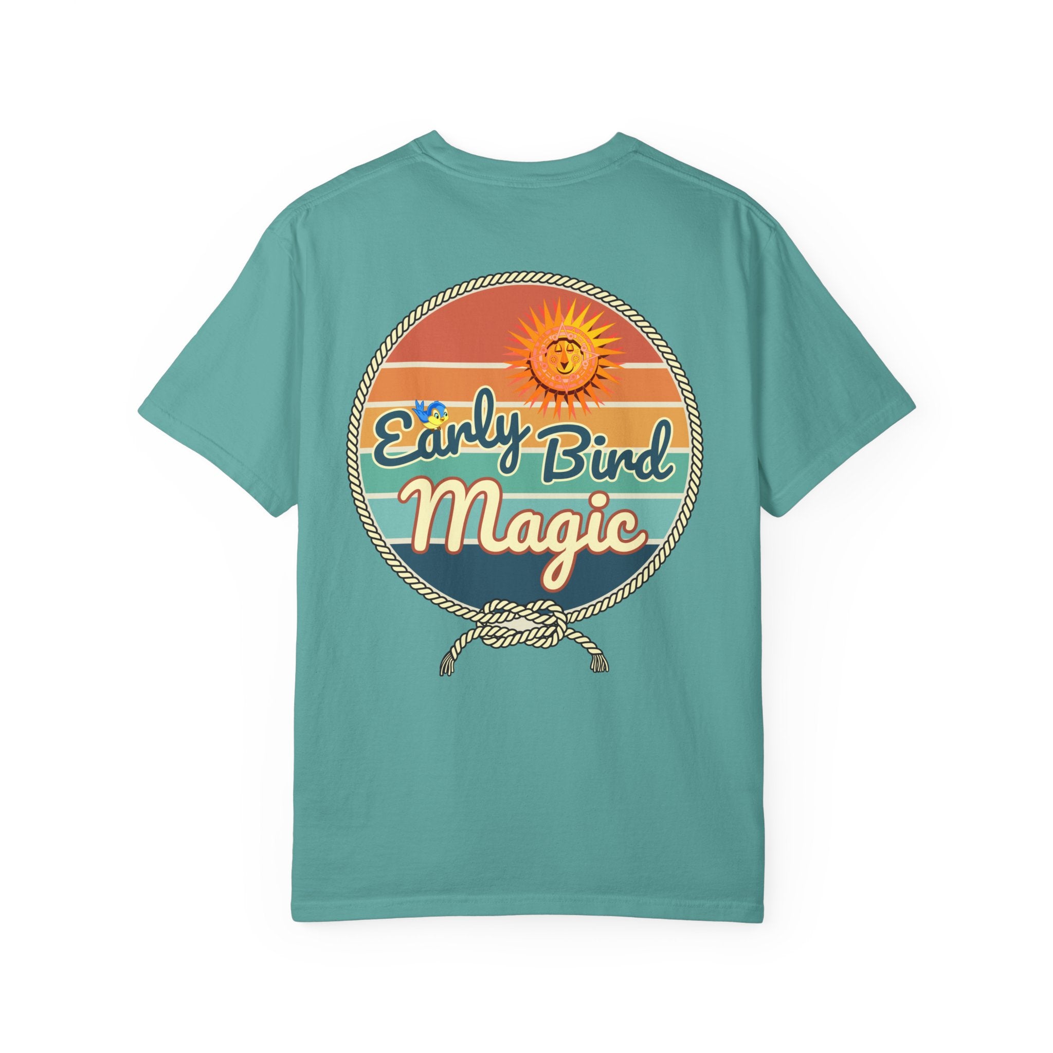 Early Bird Magic, Double Sided Tee, Adult Disney T-Shirt, Rope Drop, Vintage Look, Story Telling, Comfort Colors