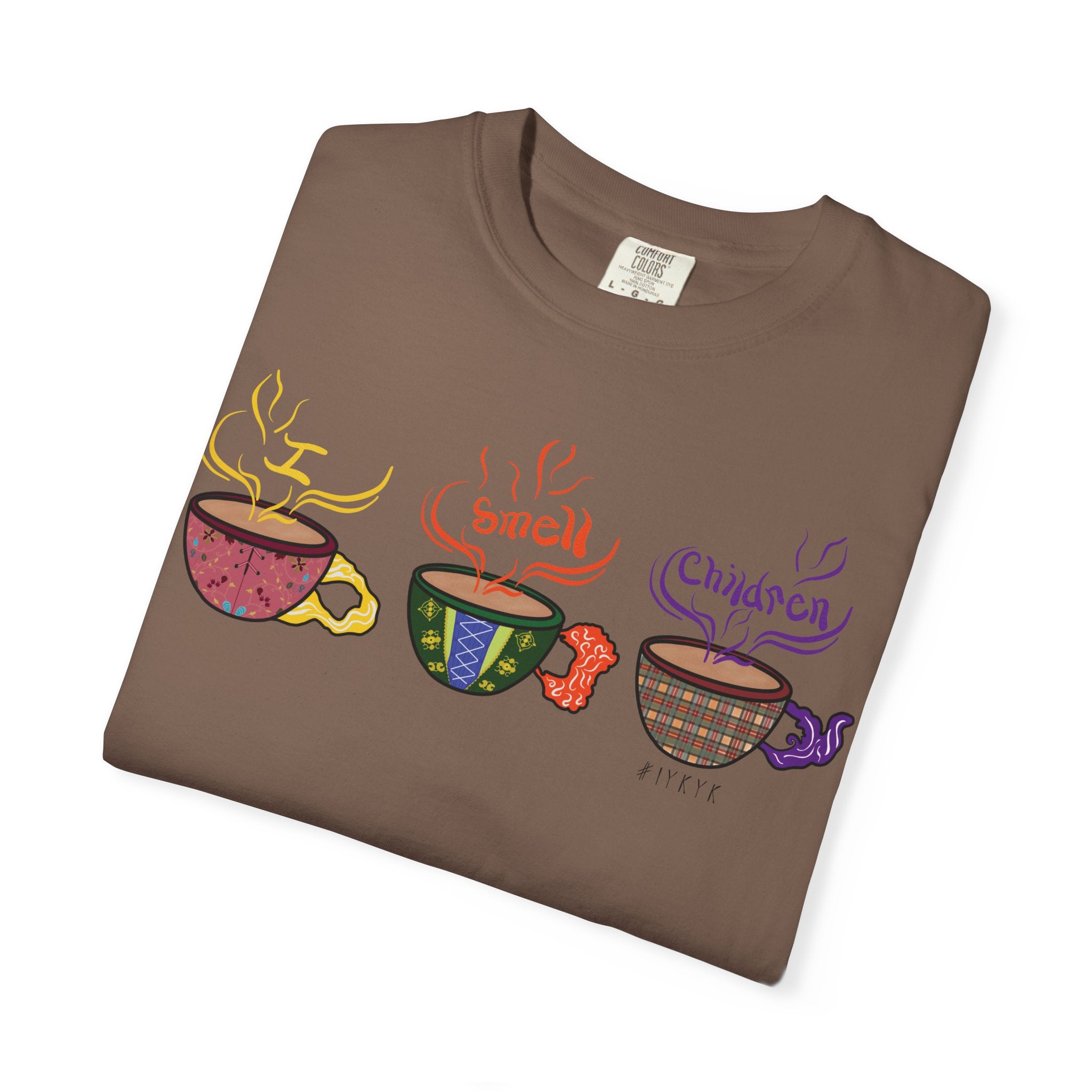 I Smell Children Comfort Colors T-shirt, Hocus Pocus Halloween Shirt, Coffee Cup Tee,  Witches tee