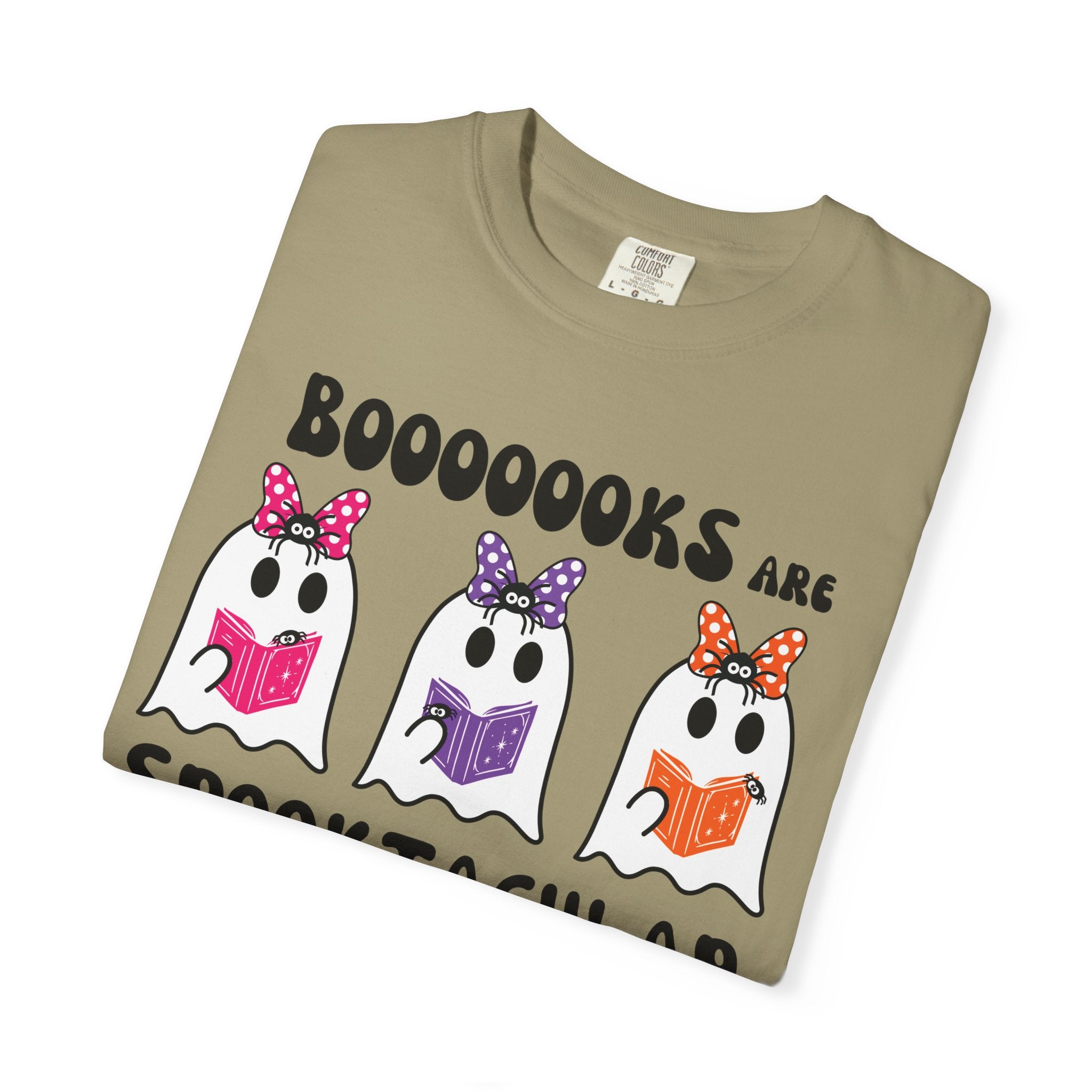 Book Lovers Spooktacular Ghosts Reading Comfort Colors T-Shirt, Halloween Shirt, Tee