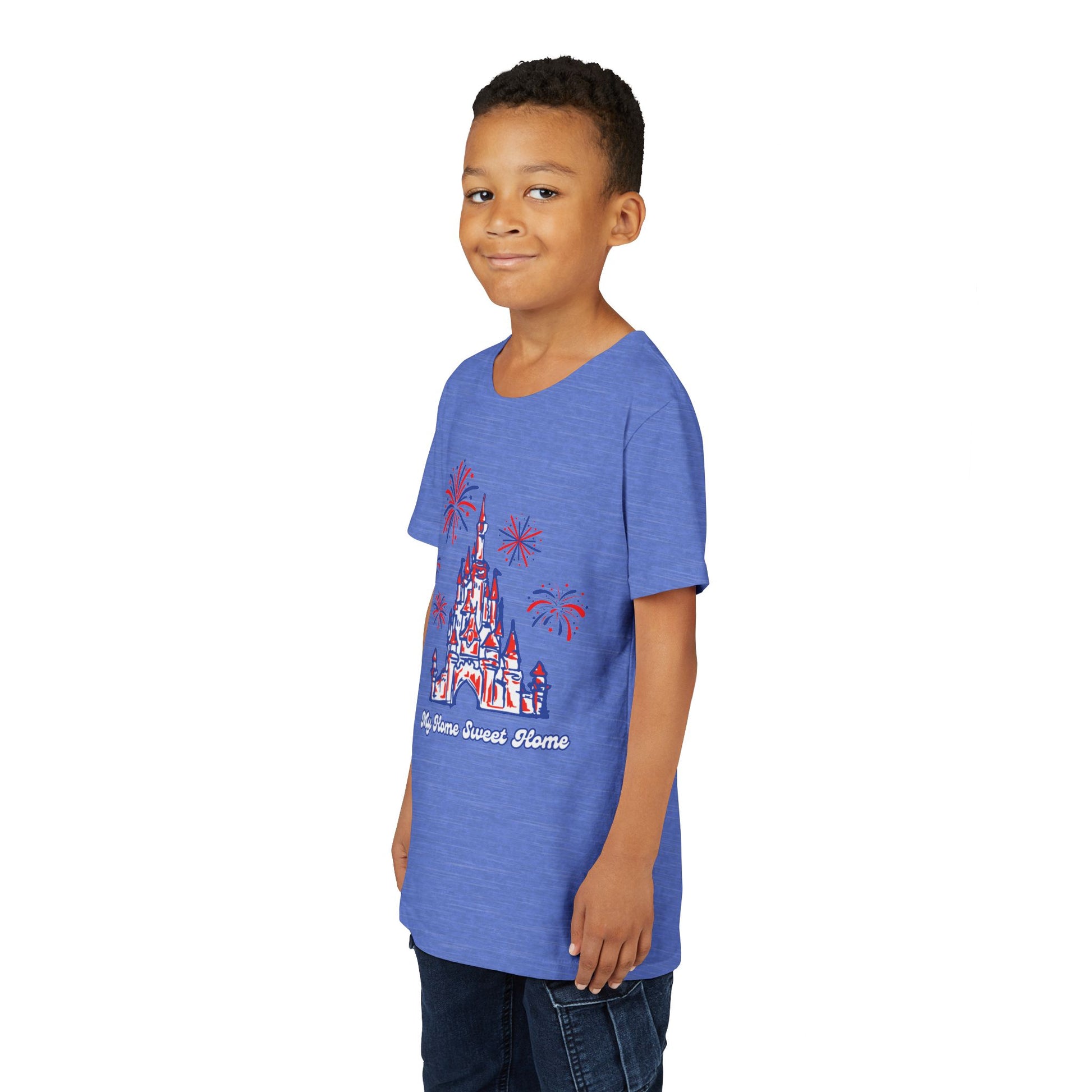 My Home Sweet Home, 4th of July, Magical Disney Youth Tee, Family Shirts, Disney, Castle, Fireworks, Kids shirt