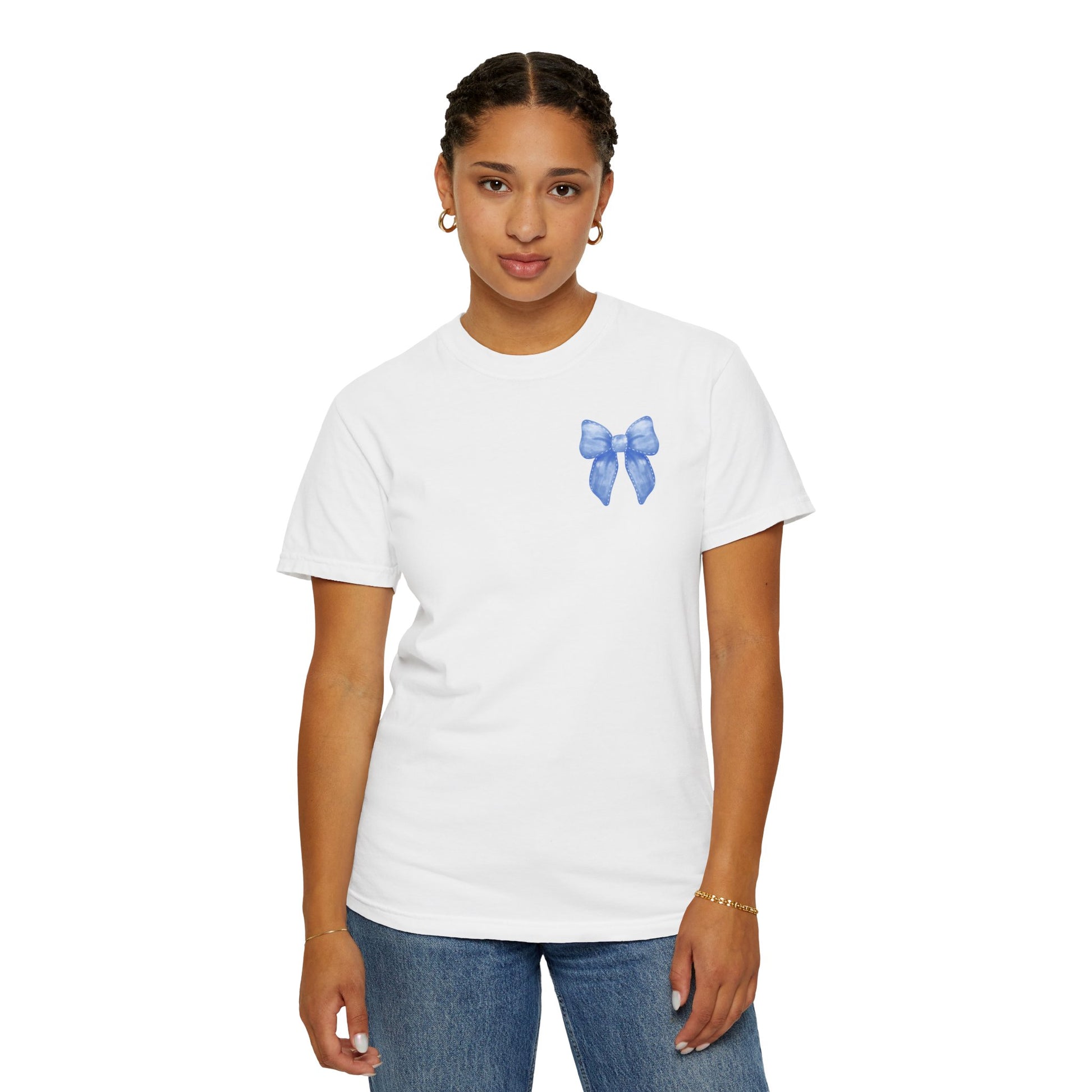 Bow to No One Tee, Double Sided, Adult T-shirt, Garment-Dyed Tee, Bows, Inspirational