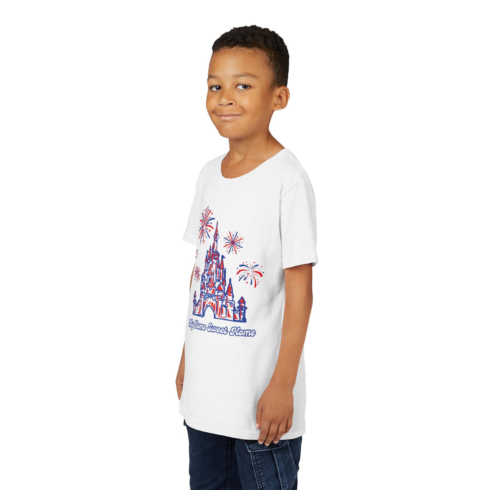 My Home Sweet Home, 4th of July, Magical Disney Youth Tee, Family Shirts, Disney, Castle, Fireworks, Kids shirt