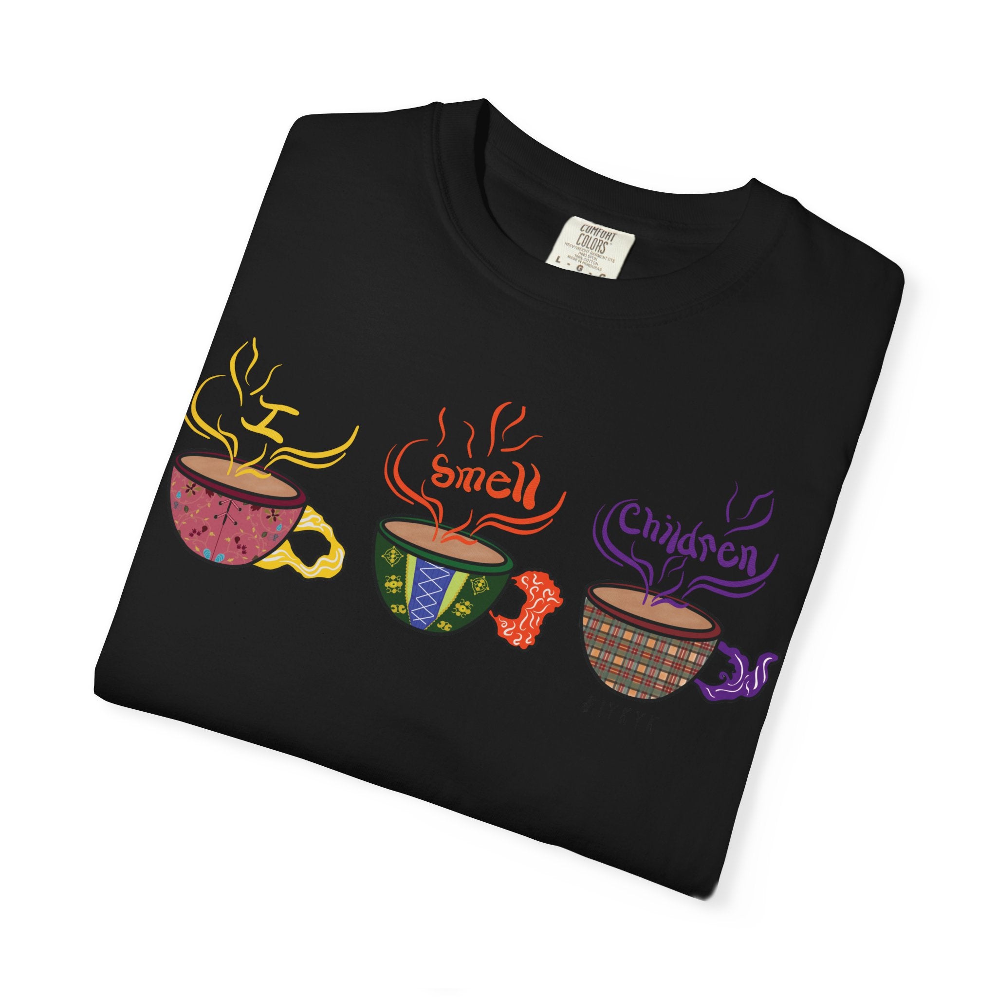 I Smell Children Comfort Colors T-shirt, Hocus Pocus Halloween Shirt, Coffee Cup Tee,  Witches tee