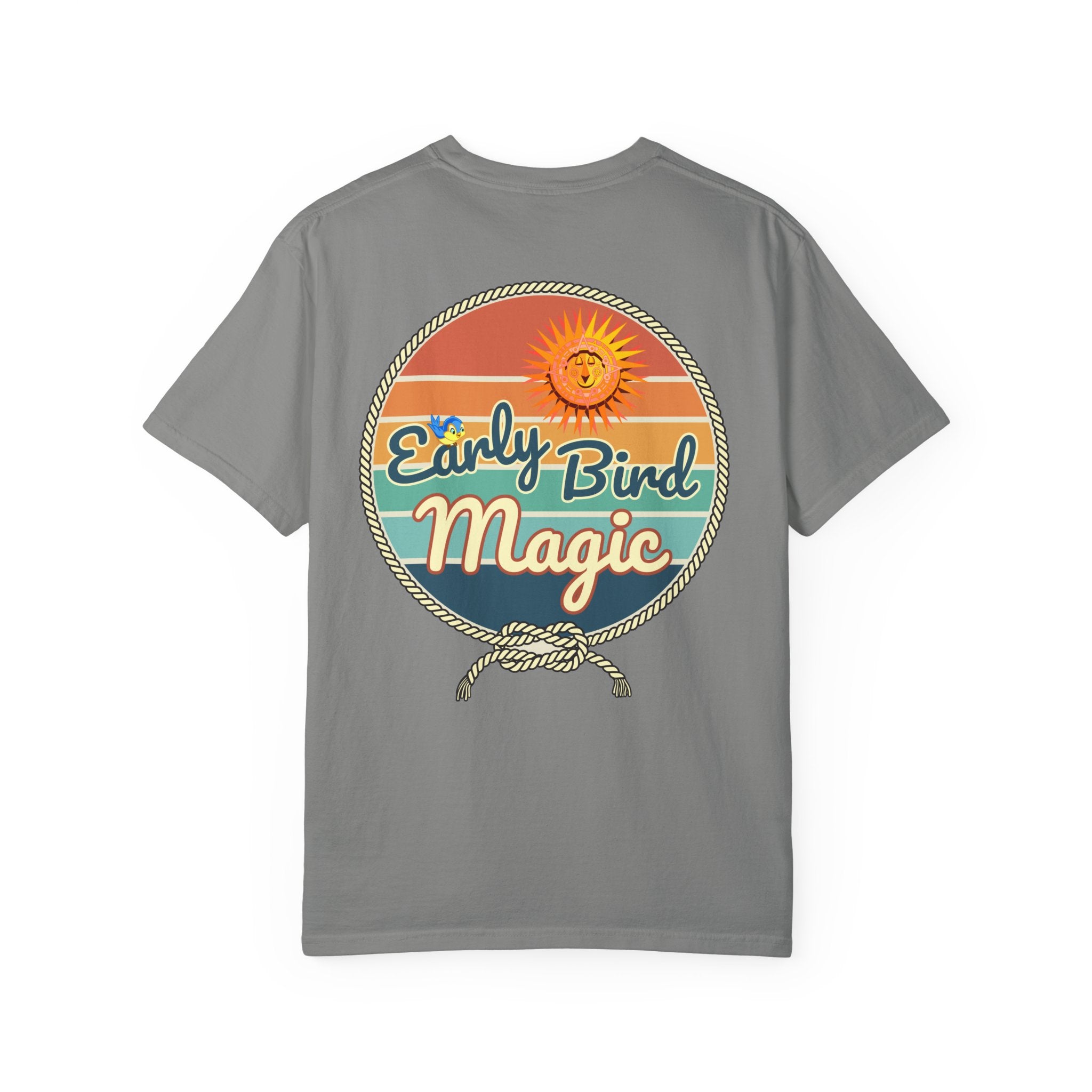 Early Bird Magic, Double Sided Tee, Adult Disney T-Shirt, Rope Drop, Vintage Look, Story Telling, Comfort Colors