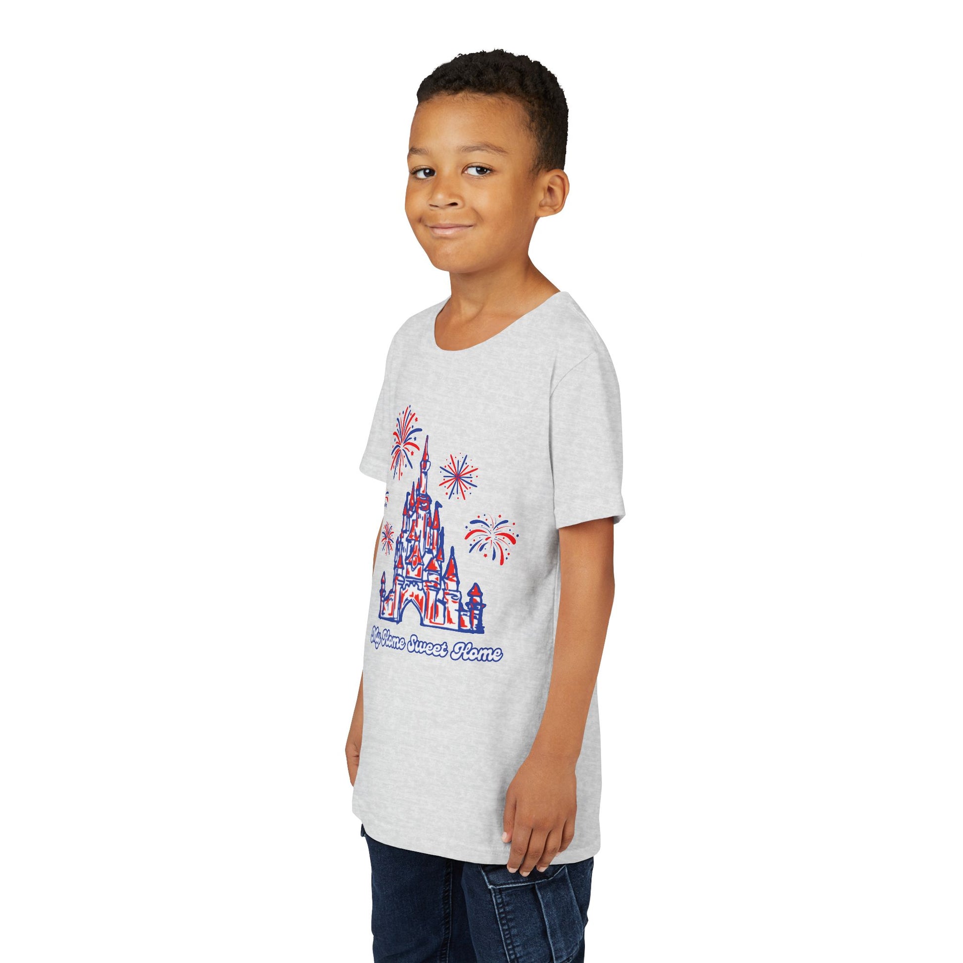 My Home Sweet Home, 4th of July, Magical Disney Youth Tee, Family Shirts, Disney, Castle, Fireworks, Kids shirt