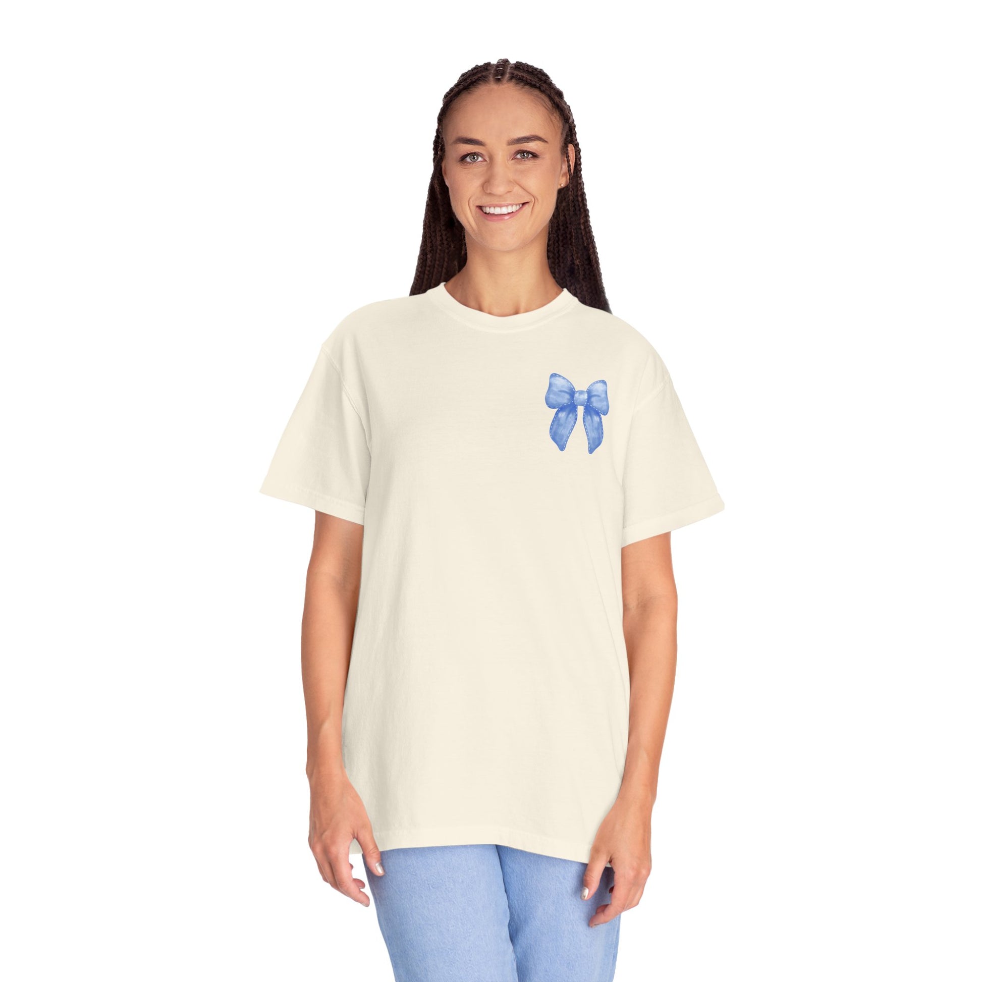 Bow to No One Tee, Double Sided, Adult T-shirt, Garment-Dyed Tee, Bows, Inspirational