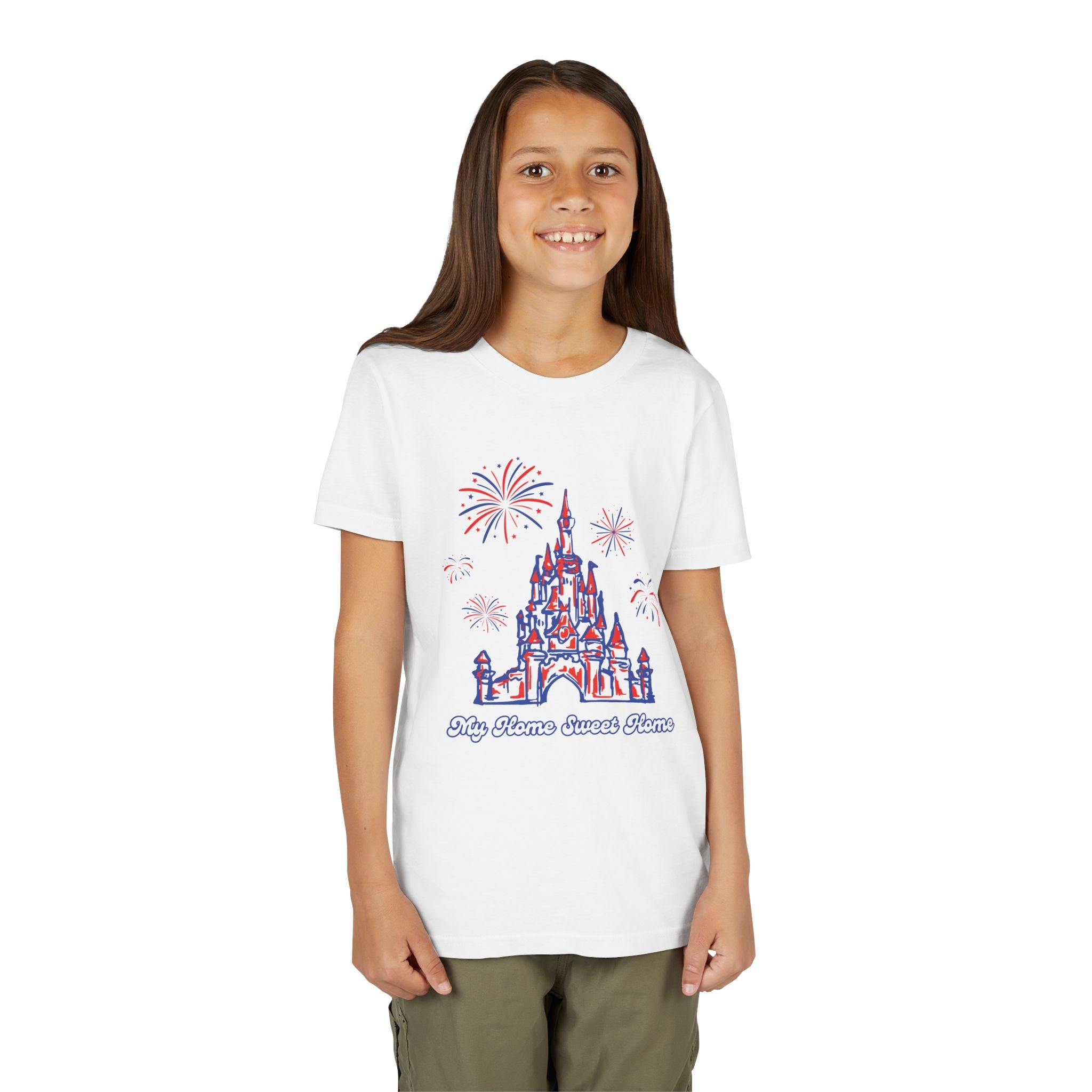 My Home Sweet Home, 4th of July, Magical Disney Youth Tee, Family Shirts, Disney, Castle, Fireworks, Kids shirt