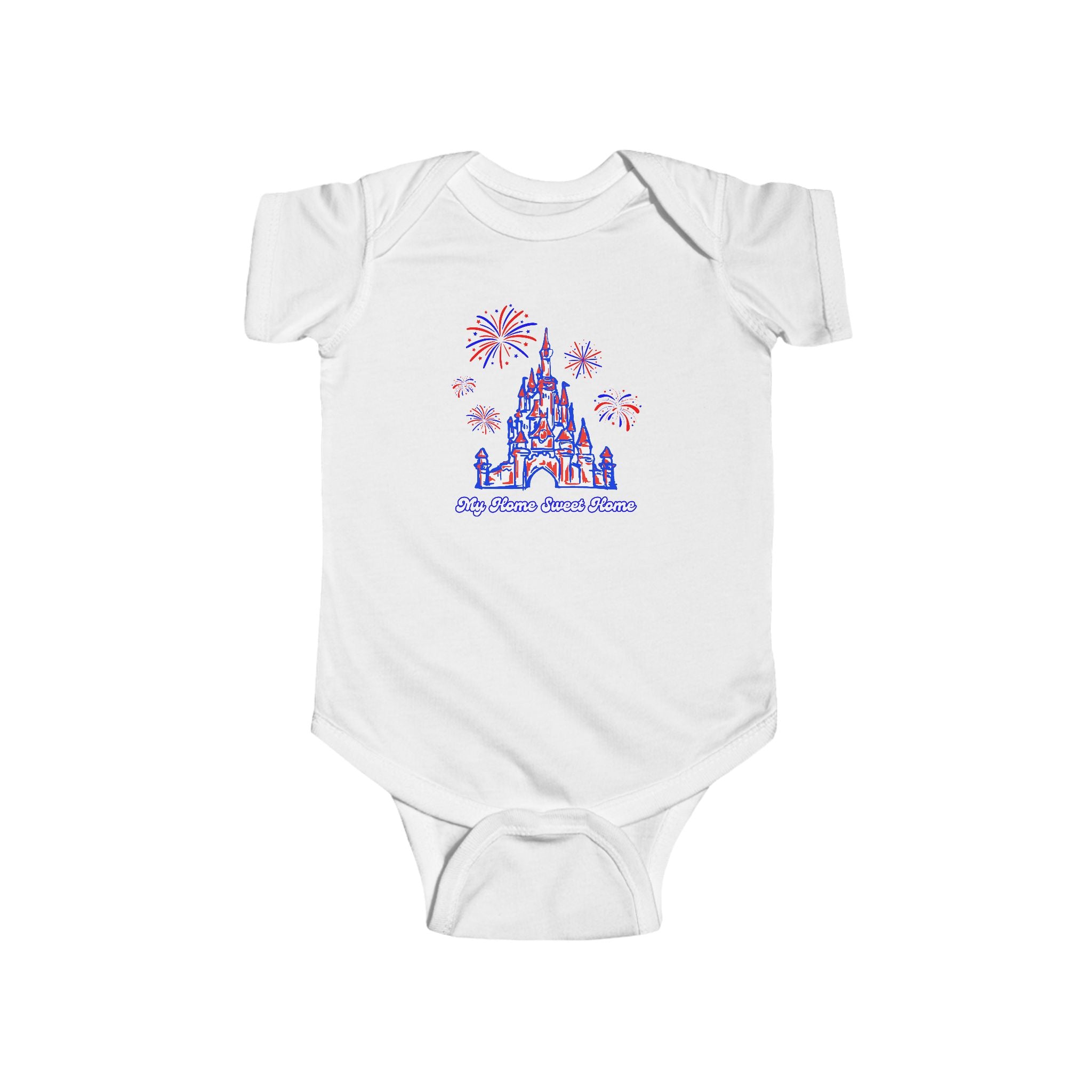 Magical Disney Baby Bodysuit, My Home Sweet Home, 4th of July onesie, Castle, Fireworks, Family Shirts