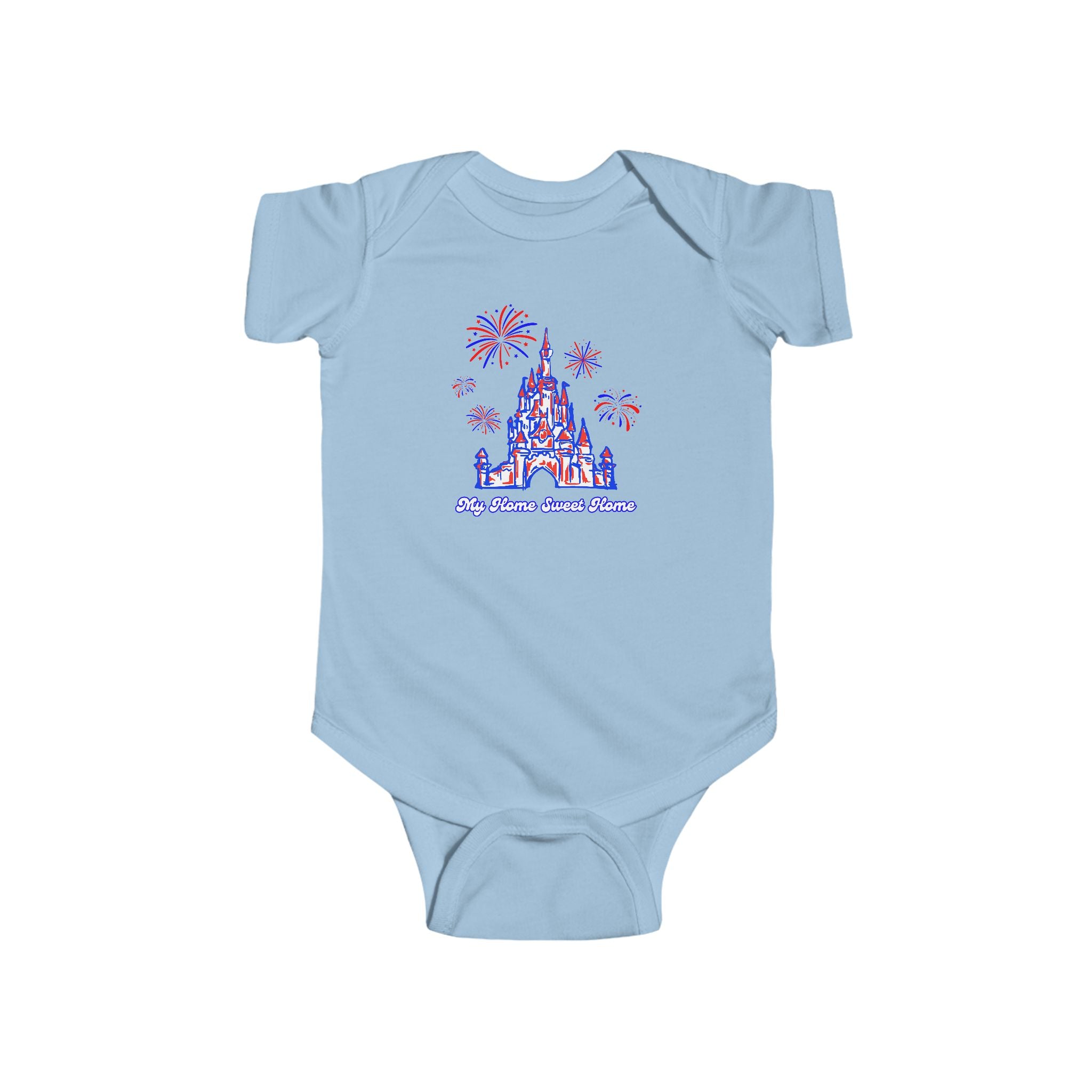 Magical Disney Baby Bodysuit, My Home Sweet Home, 4th of July onesie, Castle, Fireworks, Family Shirts