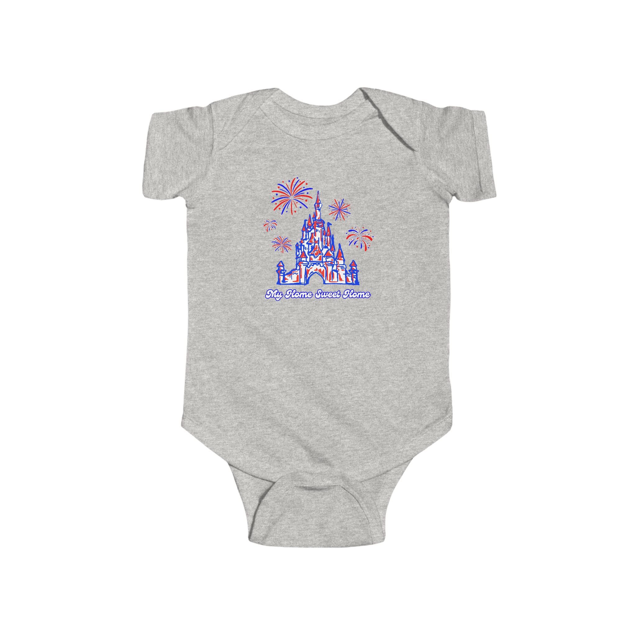 Magical Disney Baby Bodysuit, My Home Sweet Home, 4th of July onesie, Castle, Fireworks, Family Shirts