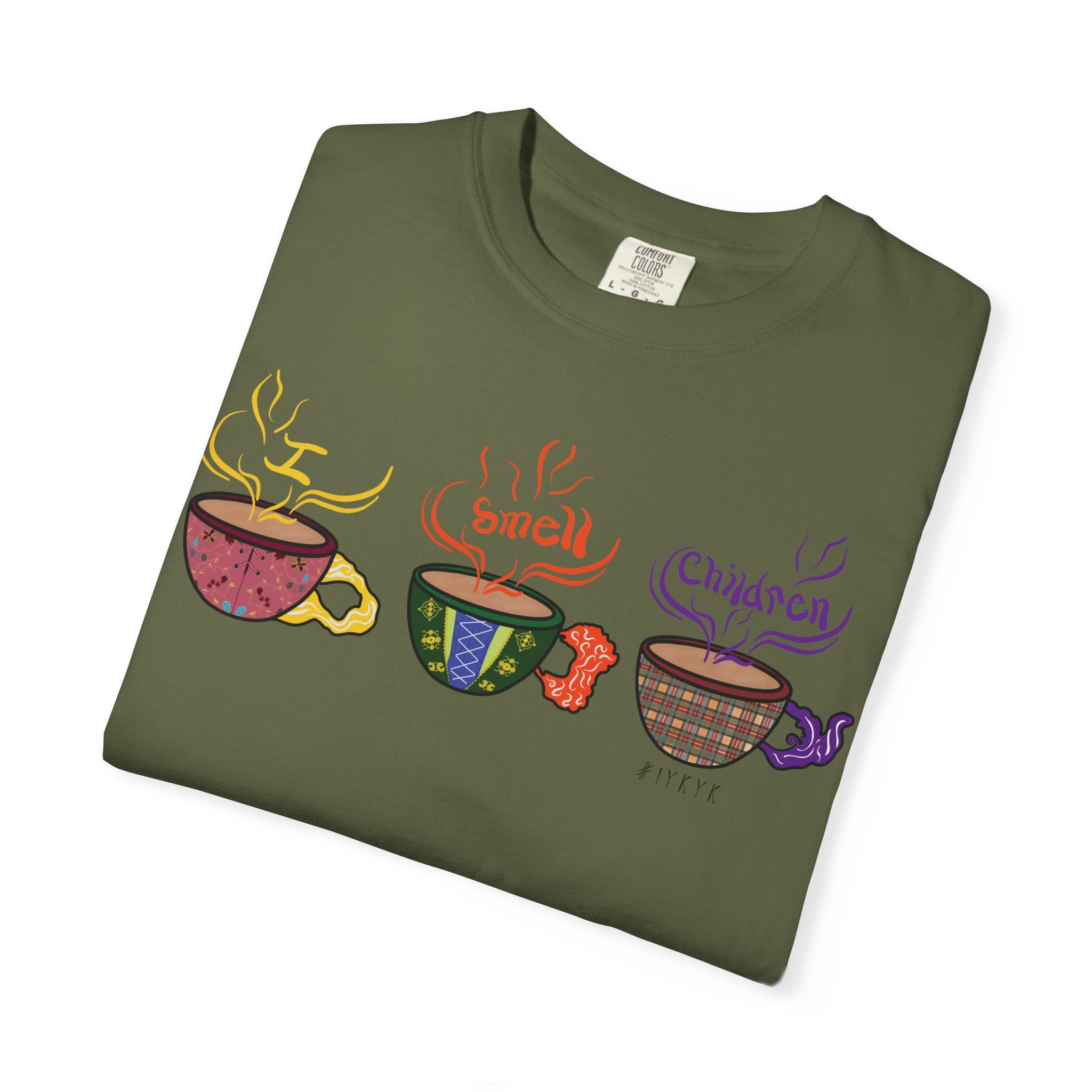 I Smell Children Comfort Colors T-shirt, Hocus Pocus Halloween Shirt, Coffee Cup Tee,  Witches tee