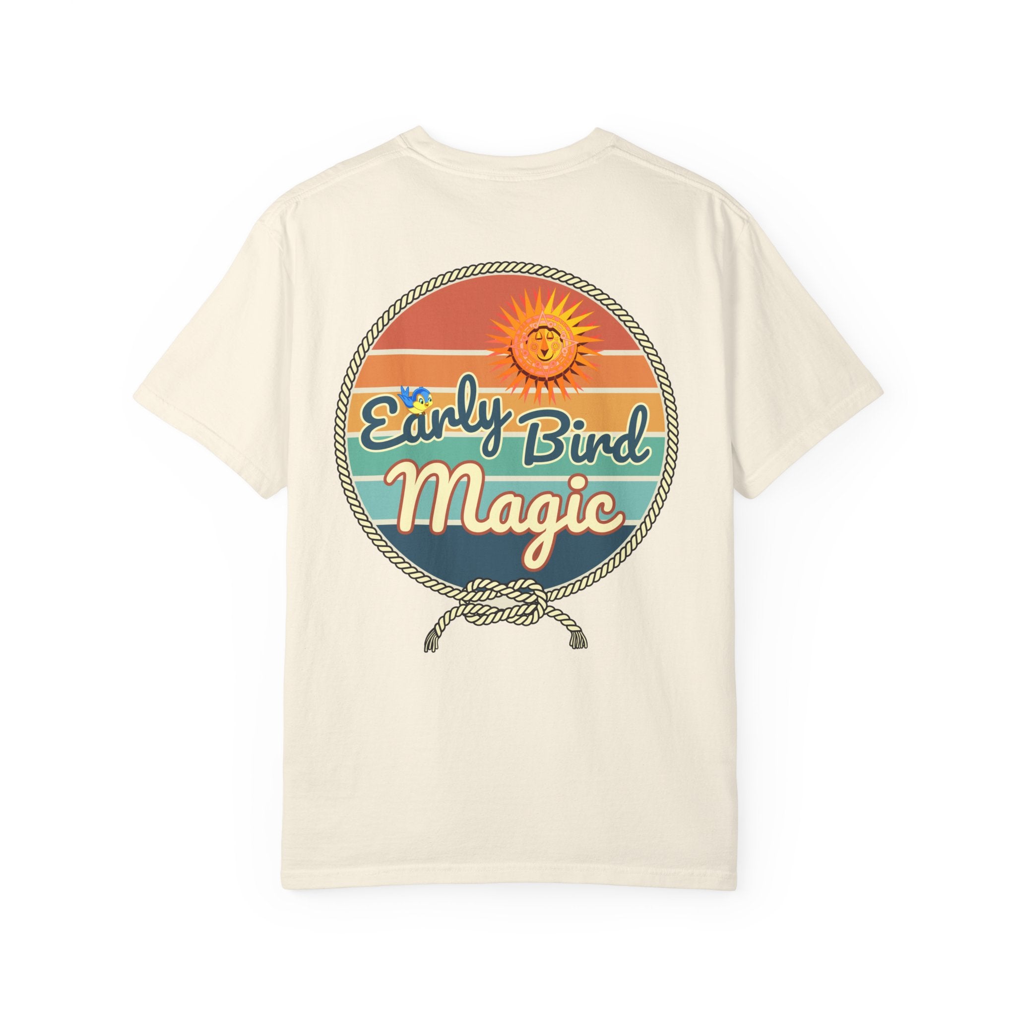 Early Bird Magic, Double Sided Tee, Adult Disney T-Shirt, Rope Drop, Vintage Look, Story Telling, Comfort Colors