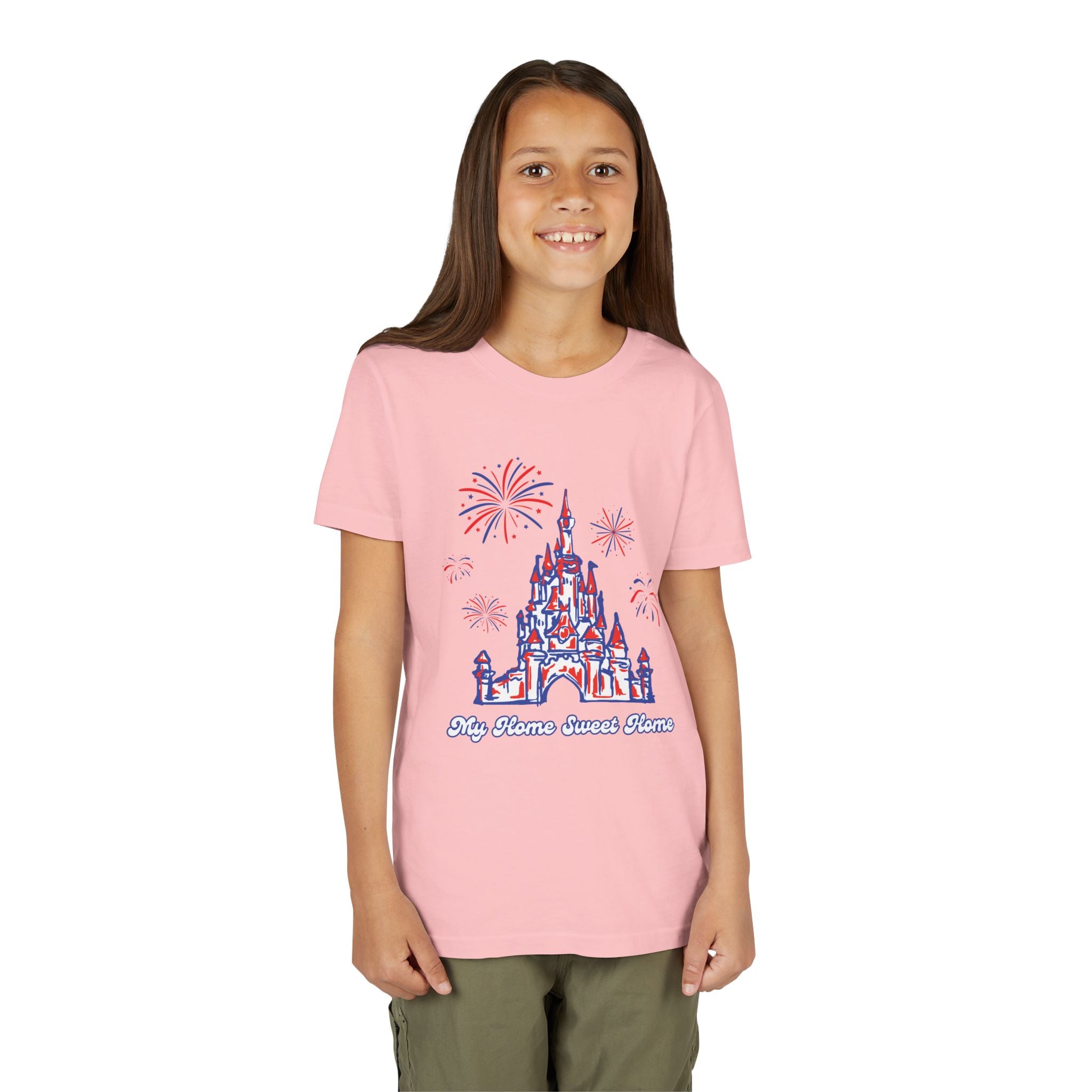 My Home Sweet Home, 4th of July, Magical Disney Youth Tee, Family Shirts, Disney, Castle, Fireworks, Kids shirt