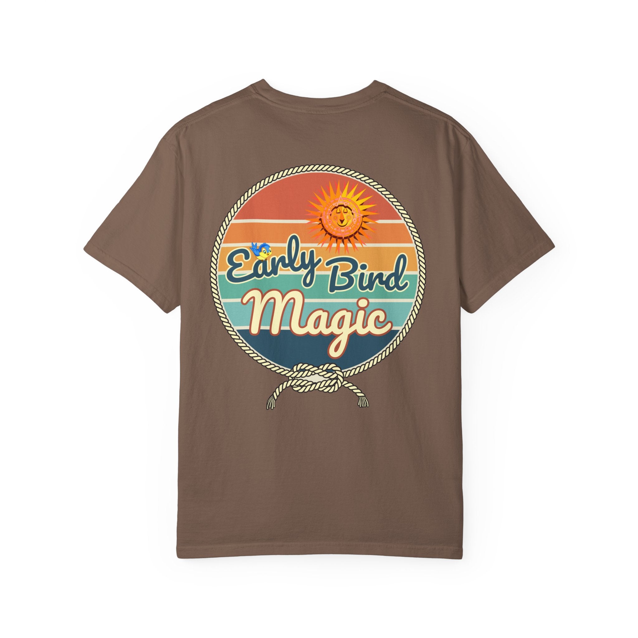 Early Bird Magic, Double Sided Tee, Adult Disney T-Shirt, Rope Drop, Vintage Look, Story Telling, Comfort Colors