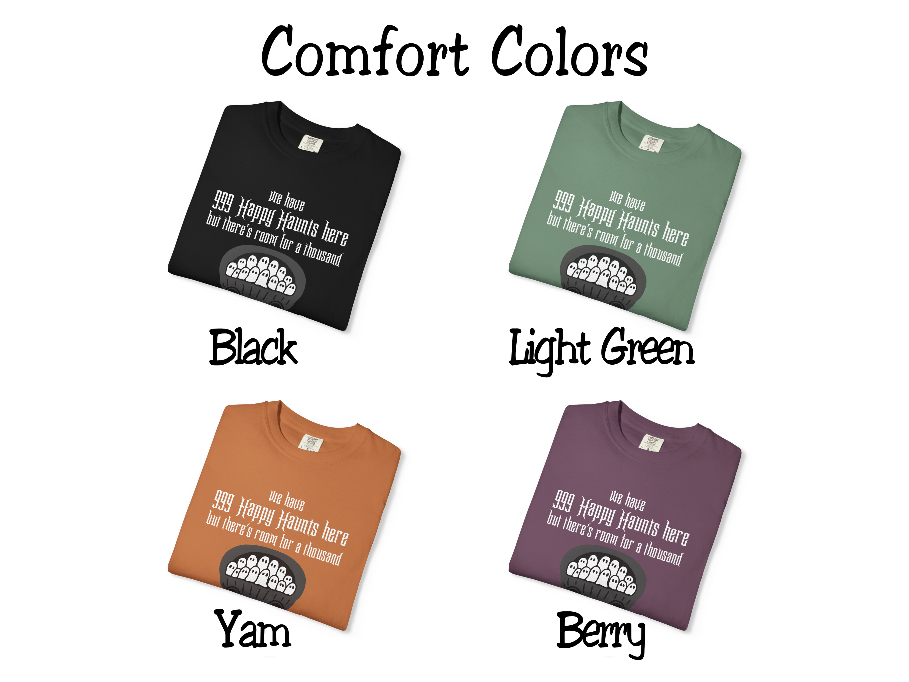 The Haunted Mansion Comfort Colors t-shirt, Retro Halloween Shirt, Ghost tshirt, Happy Haunts tee