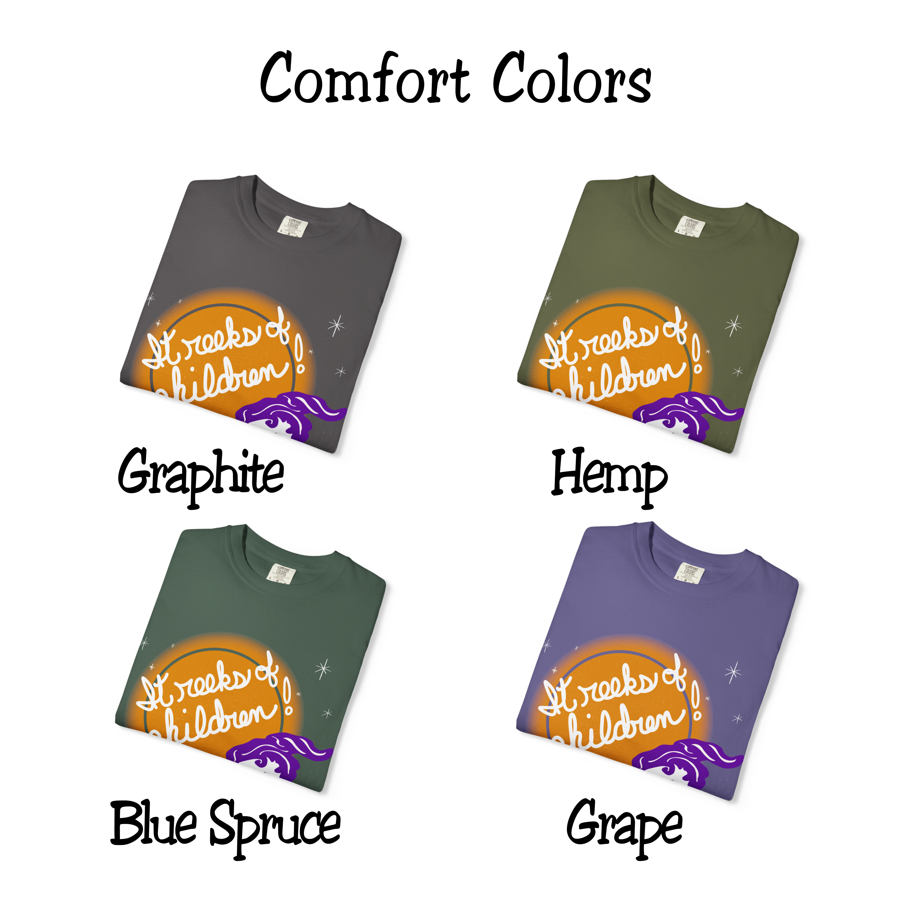 Hocus Pocus Comfort Colors T-shirt, It Reeks of Children Halloween Tee, Ghost Coffee Cup Shirt, Subtle Park Design