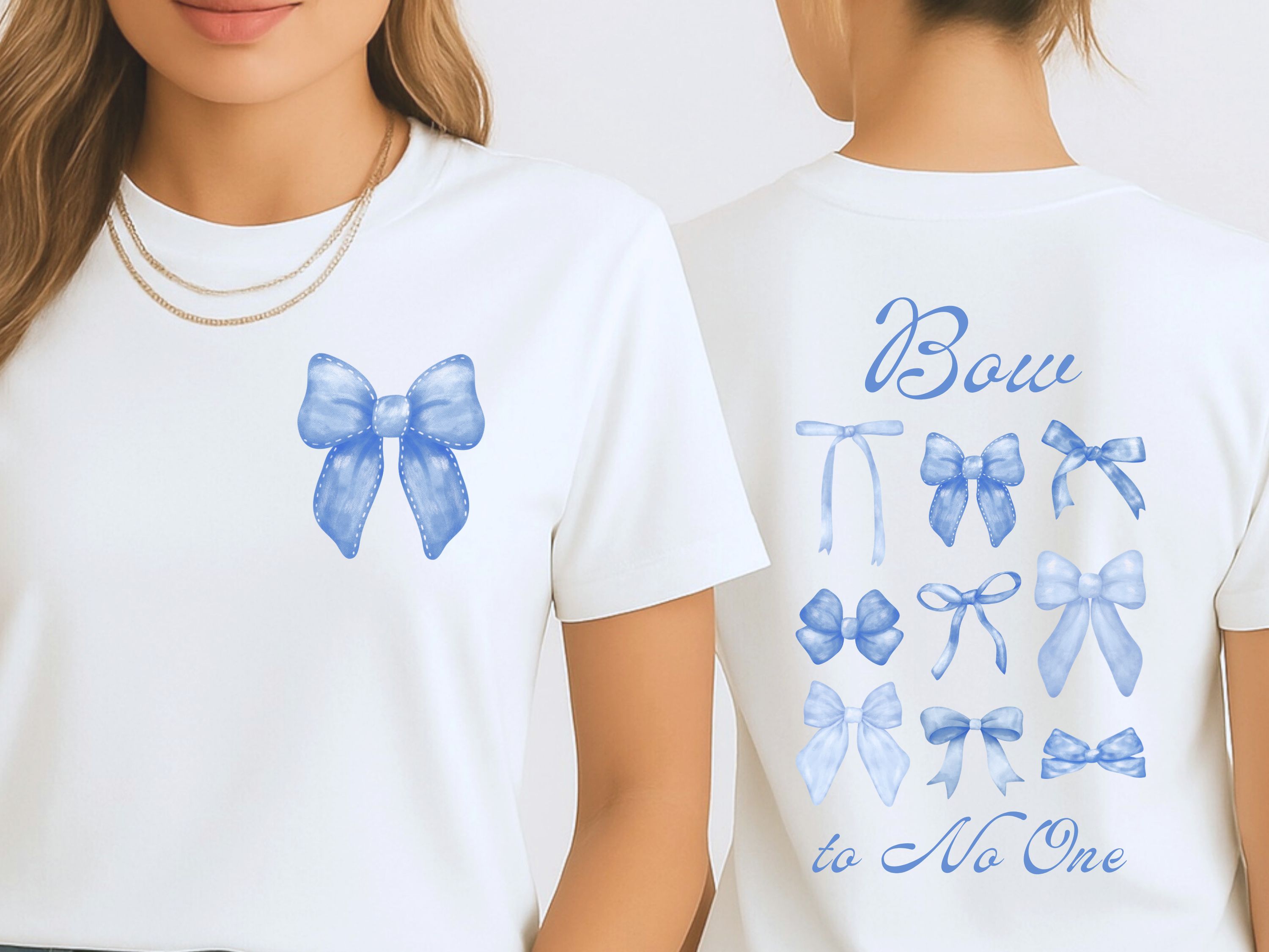 Bow to No One Tee, Double Sided, Adult T-shirt, Garment-Dyed Tee, Bows, Inspirational