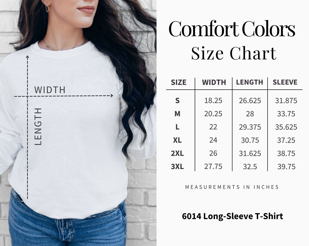 Merry Mocha Christmas Comfort Colors Long Sleeve T-Shirt, Cute Women's Holiday Tee