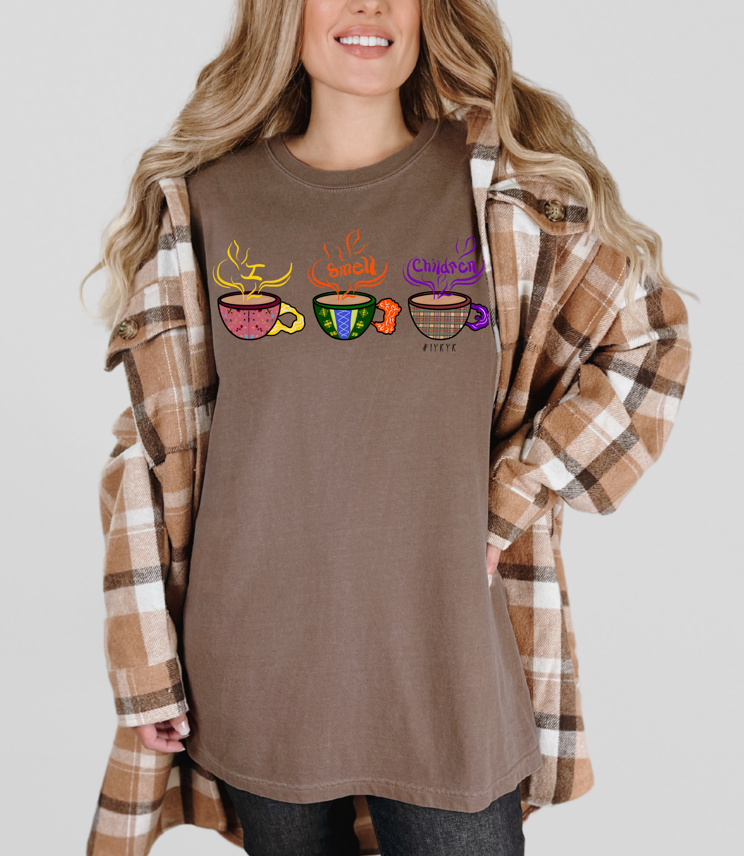 I Smell Children Comfort Colors T-shirt, Hocus Pocus Halloween Shirt, Coffee Cup Tee,  Witches tee