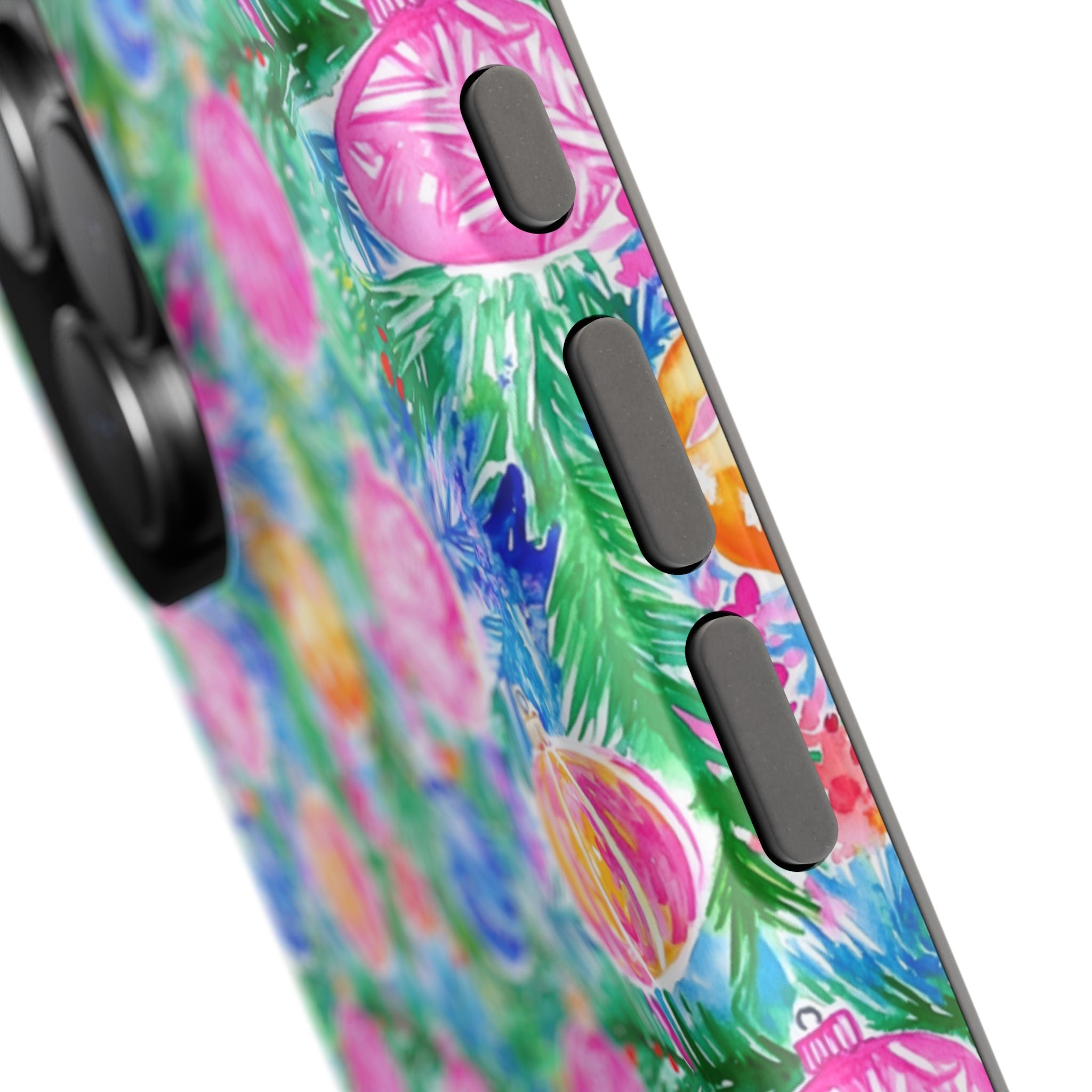 Preppy Ornaments Phone Case, Christmas Phone Cover, Mag Safe Compatible, Magnetic Tough Case, Impact Resistant